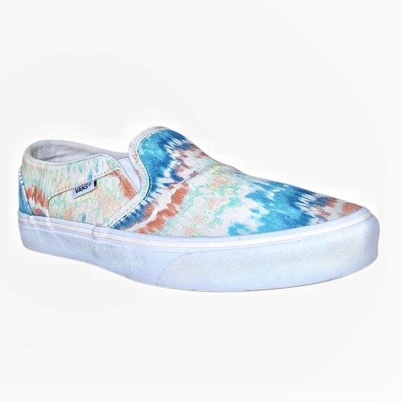 Vans The Asher Colorfull Tie Dye Slip On Streetwear Skater 9 Festival - Picture 1 of 8